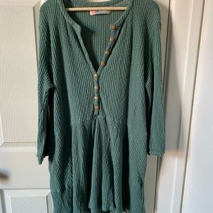 Free people oversized green dress